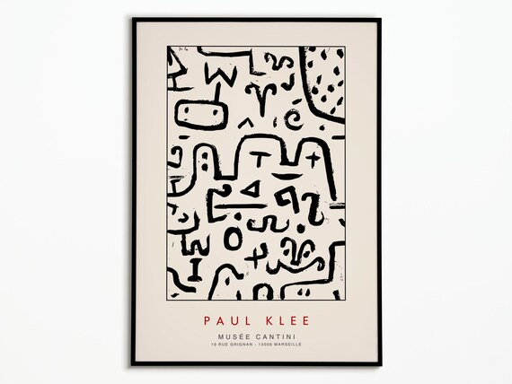 Paul Klee 1955 Exhibition Poster, Vintage Art Print