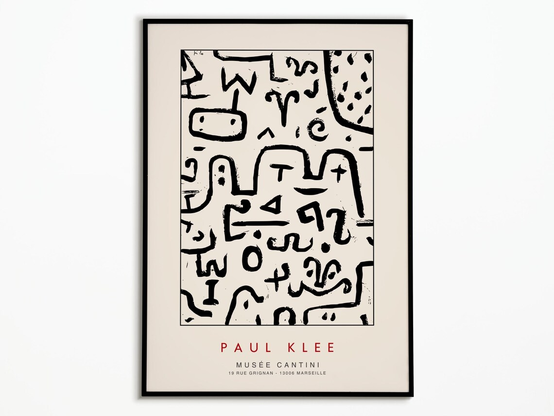 Paul Klee 1955 Exhibition Poster, Vintage Art Print