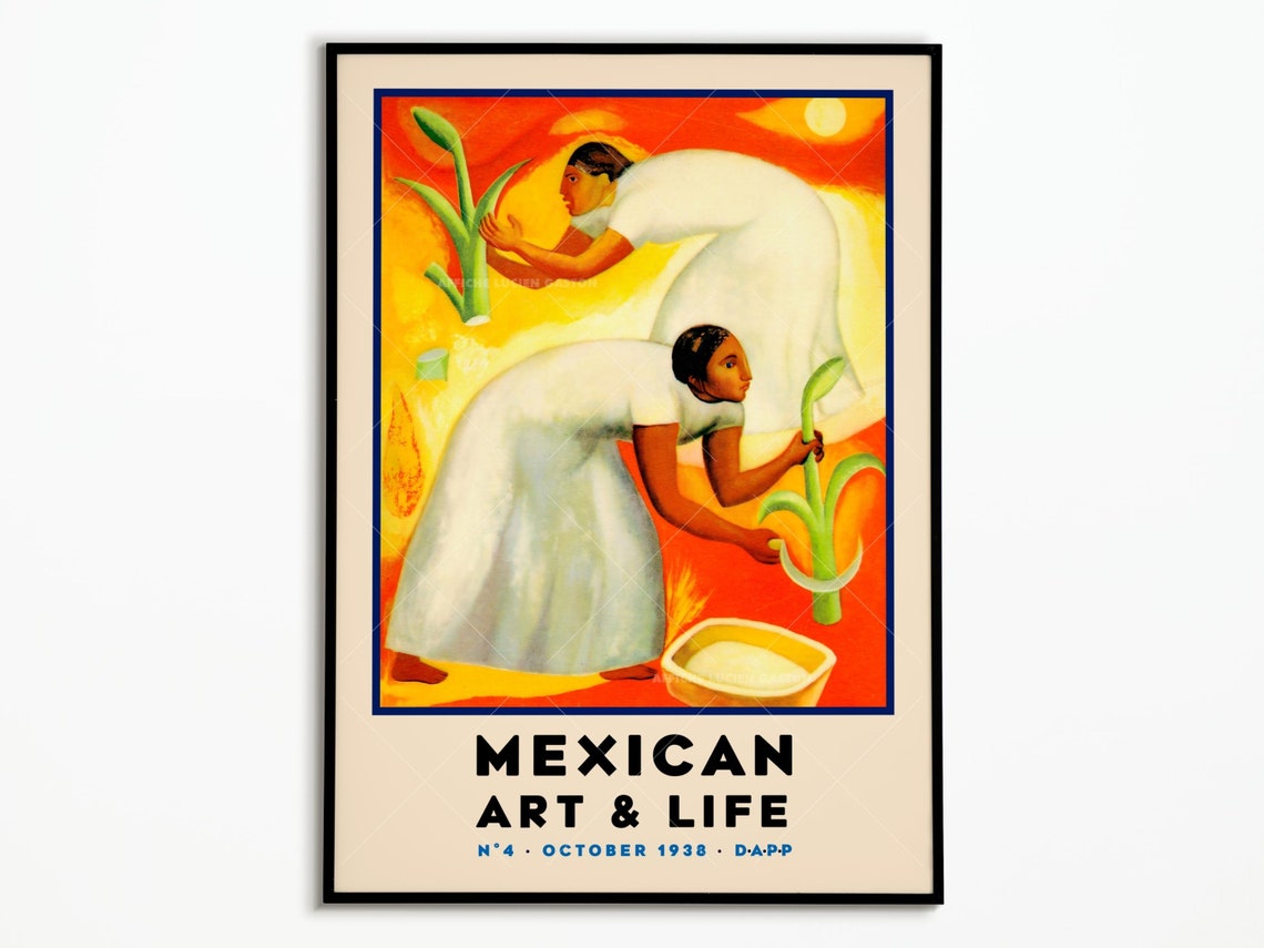 Mexican Art and Life No 4 October 1938 Corn Harvest Folk Art Poster