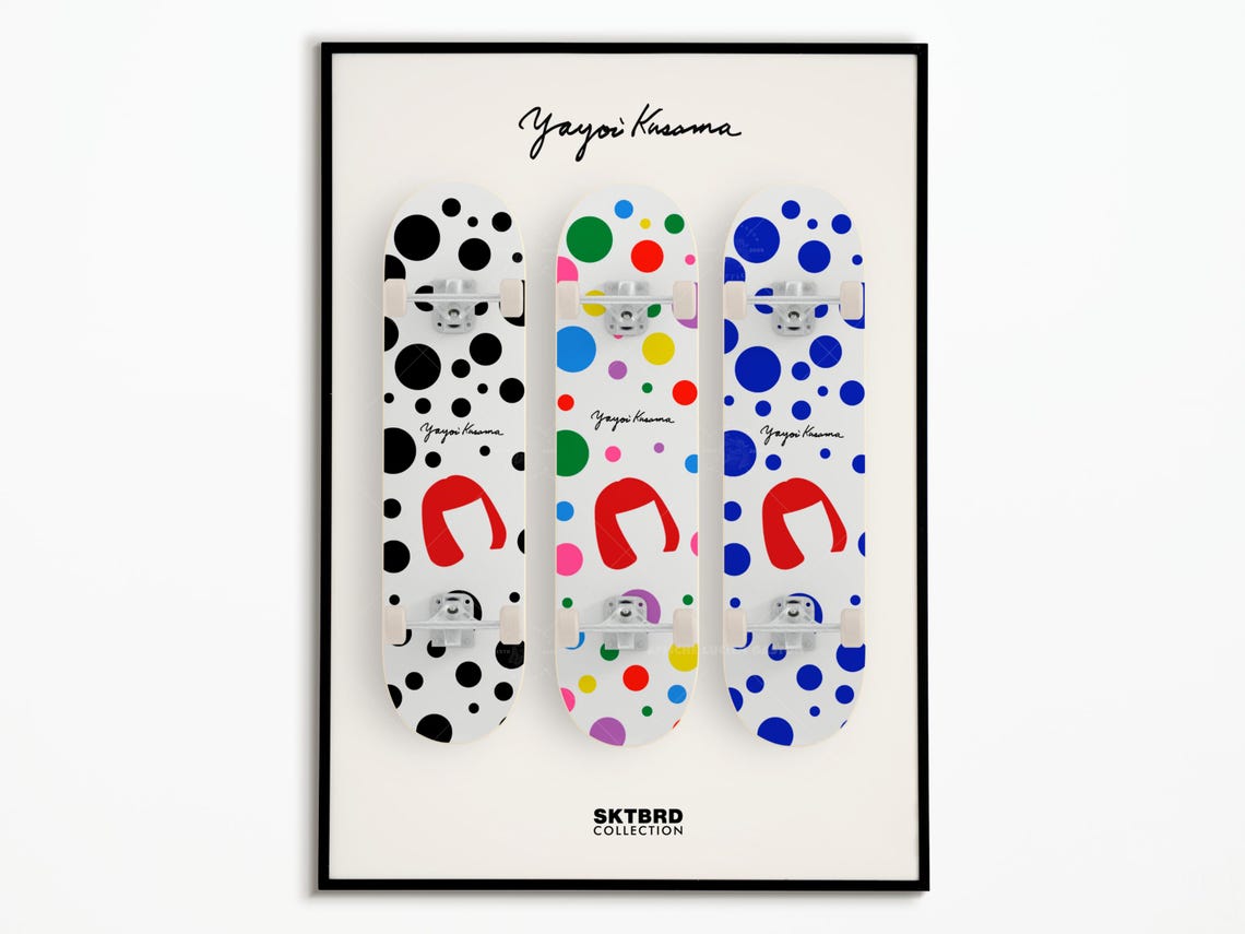 Yayoi Kusama Polka Dot Skateboards SKTBRD Collection Pop Art Poster