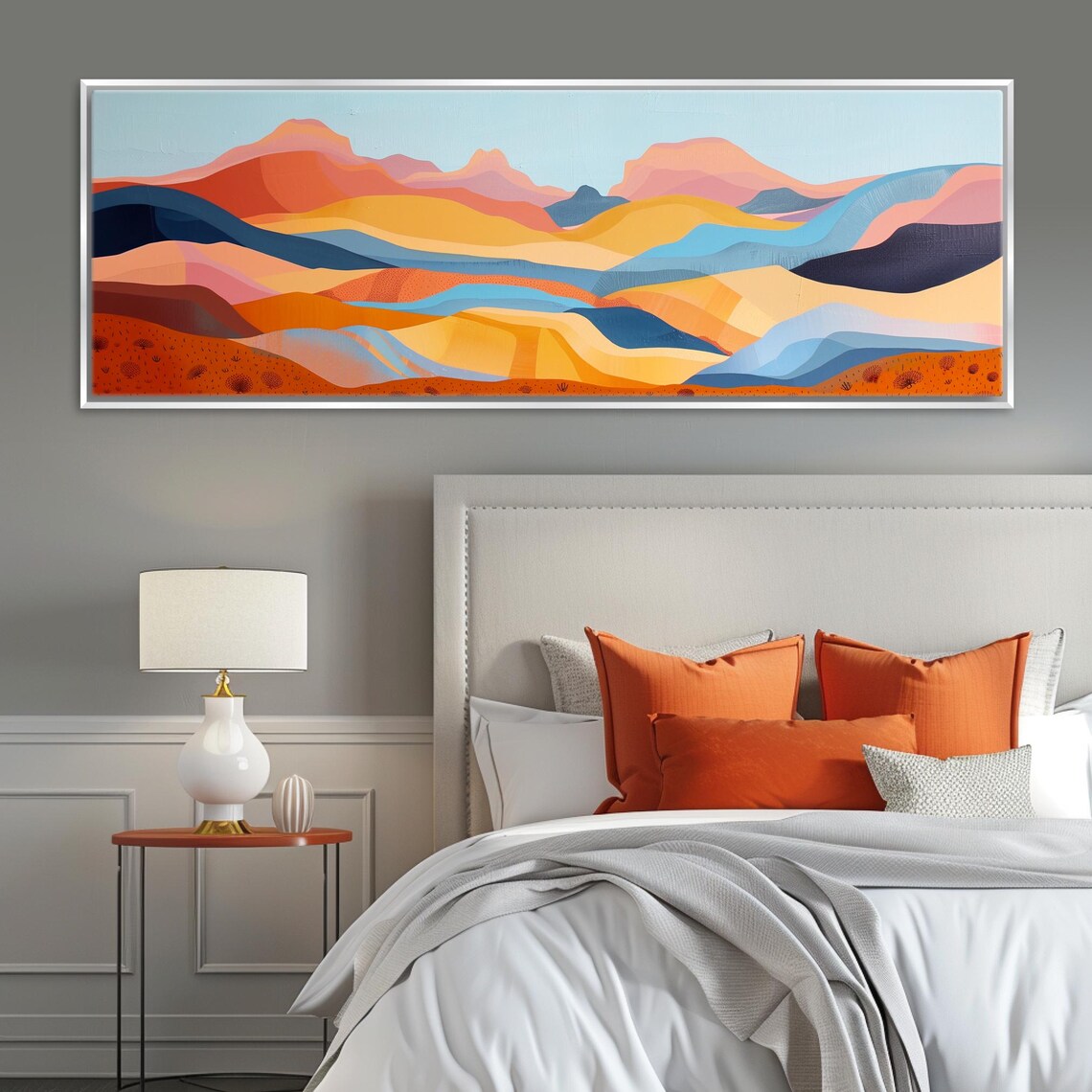 Boho Southwest Desert Mountain Range Art Print - Image 3