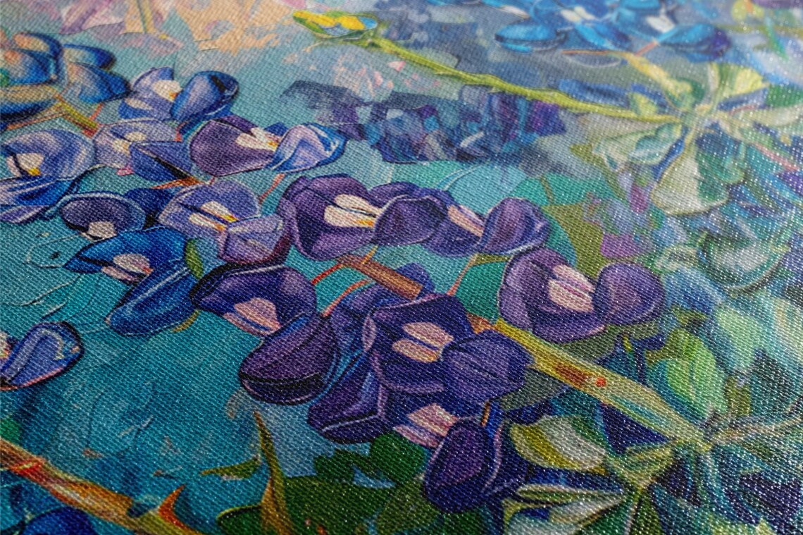 Texas Bluebonnet Painting, Texan Pride Art Print - Image 2