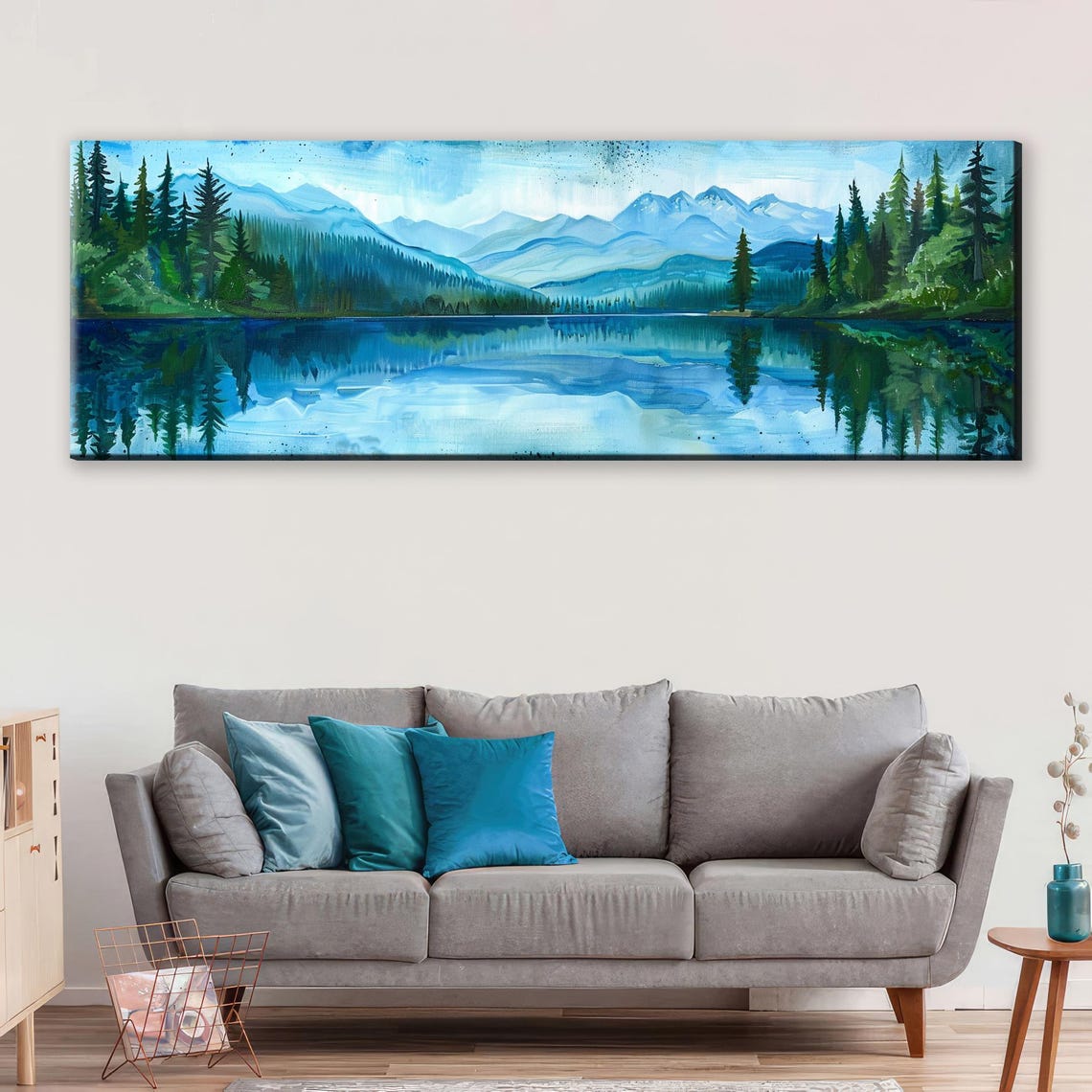 Pacific Northwest Landscape Panorama Framed Or Unframed Long Horizontal Gallery Wrapped Gicle Ready To Hang Extra Large Wall Art - Image 5