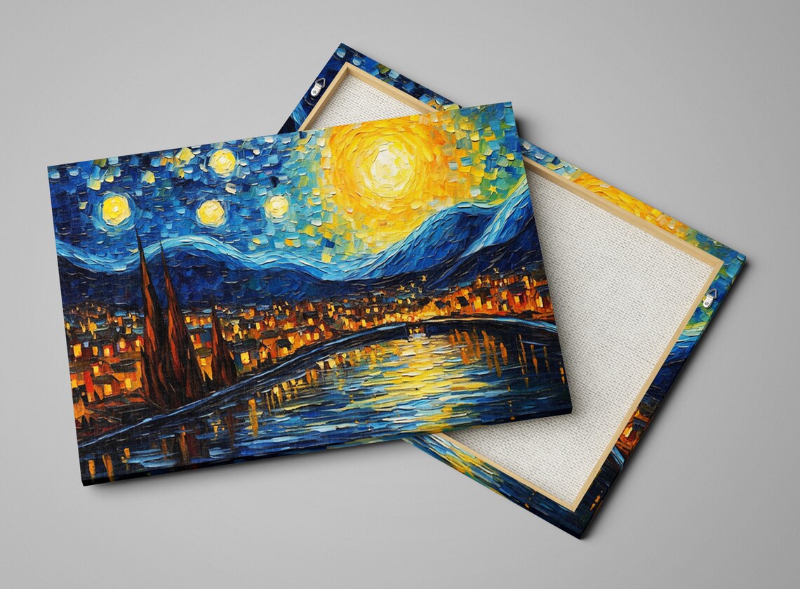 Van Gogh Starry Night, Modern Reimagination Art Print - Image 4