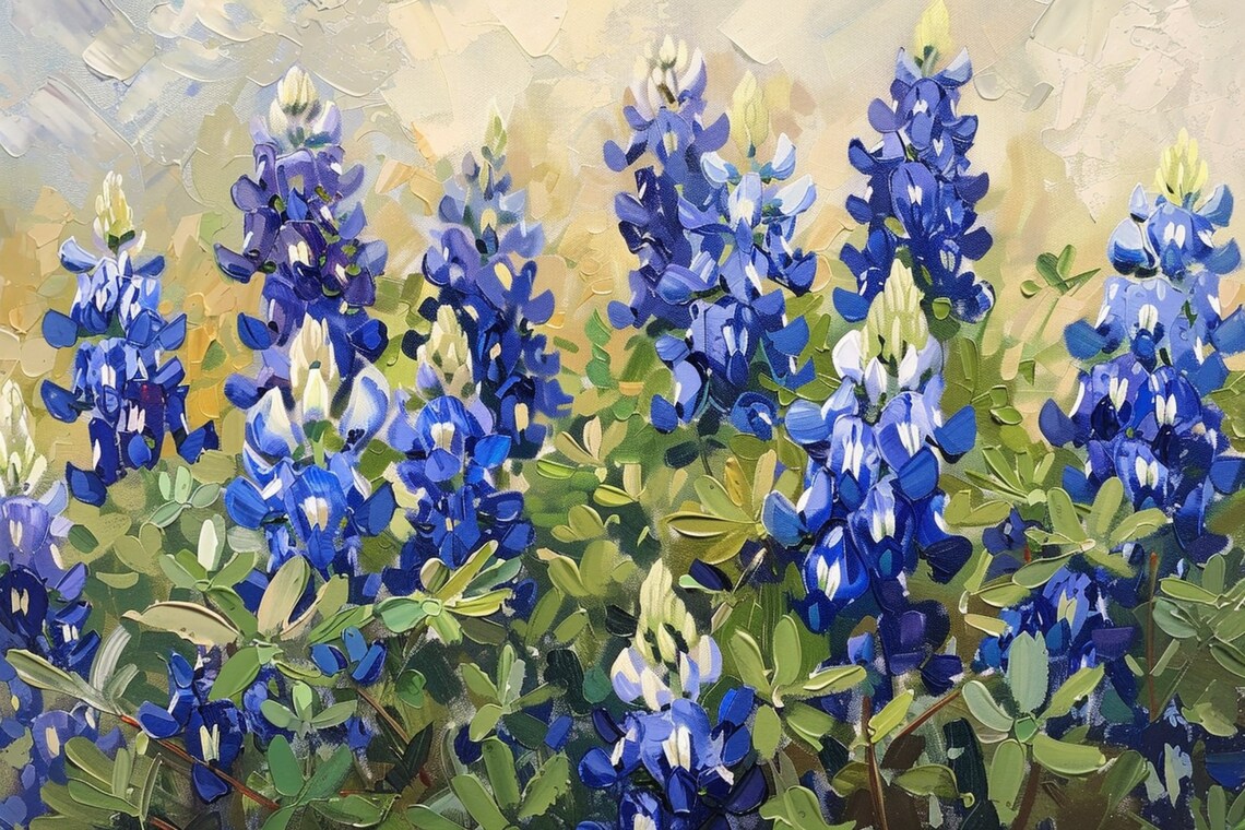 Texas Bluebonnet Poster Print, Texas Wildflower - Image 5