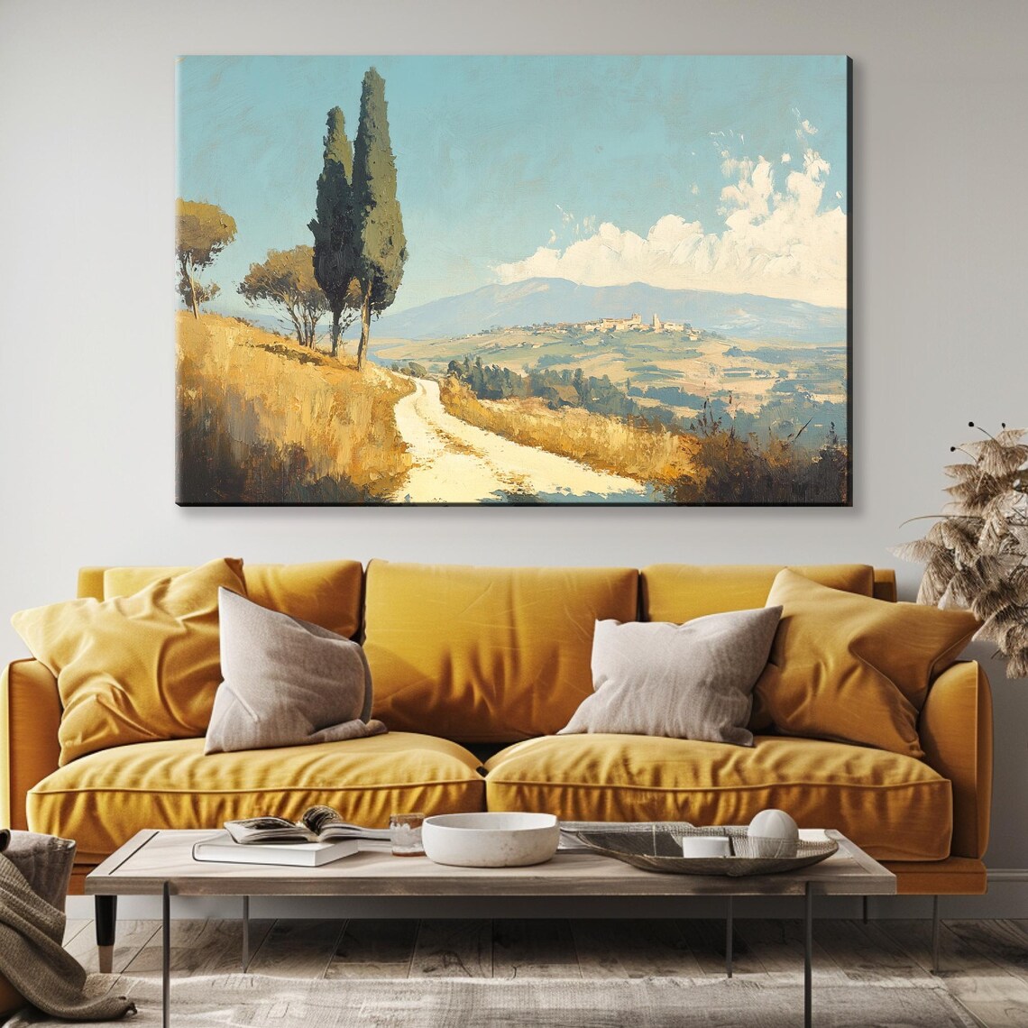 Vintage Italian Countryside Landscape Art Print - Image 4