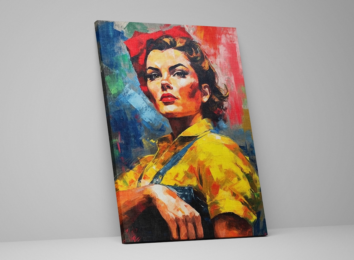 Rosie the Riveter Feminist Art Print, Vintage Style - Image 5