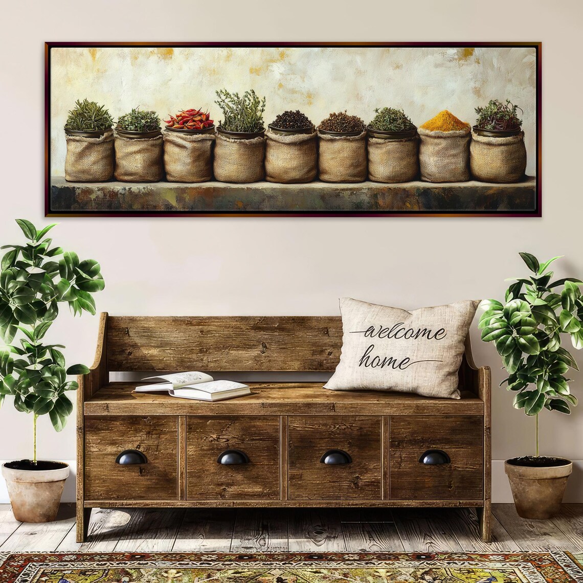 Fresh Herbs and Spices Kitchen Wall Art Print - Image 4