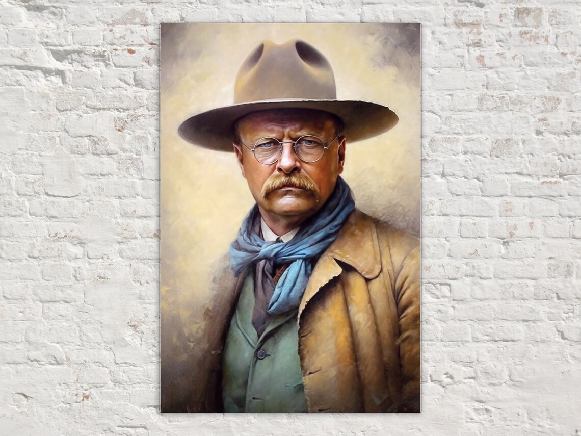 Theodore Roosevelt Portrait Art Print, Presidential
