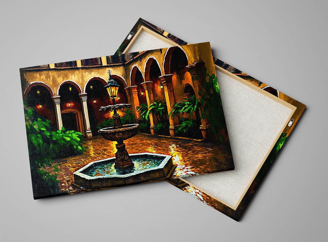 New Orleans French Quarter Courtyard Art Print - Image 2