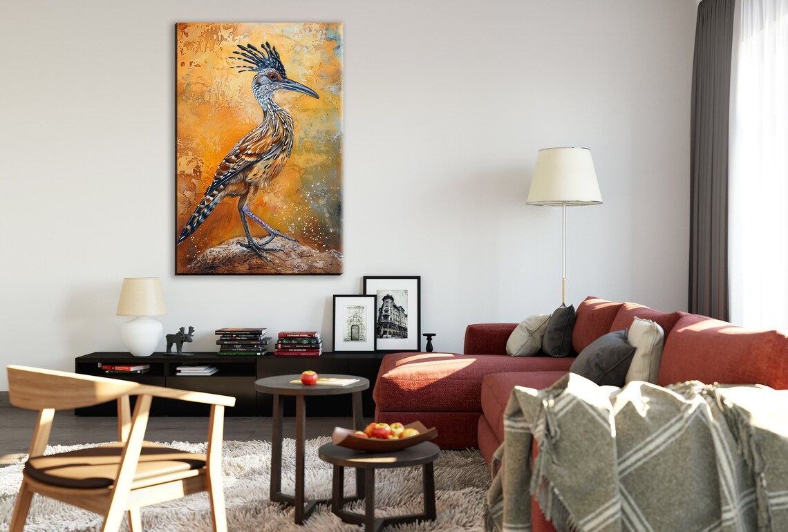 Southwestern Roadrunner Desert Animal Art Print - Image 2