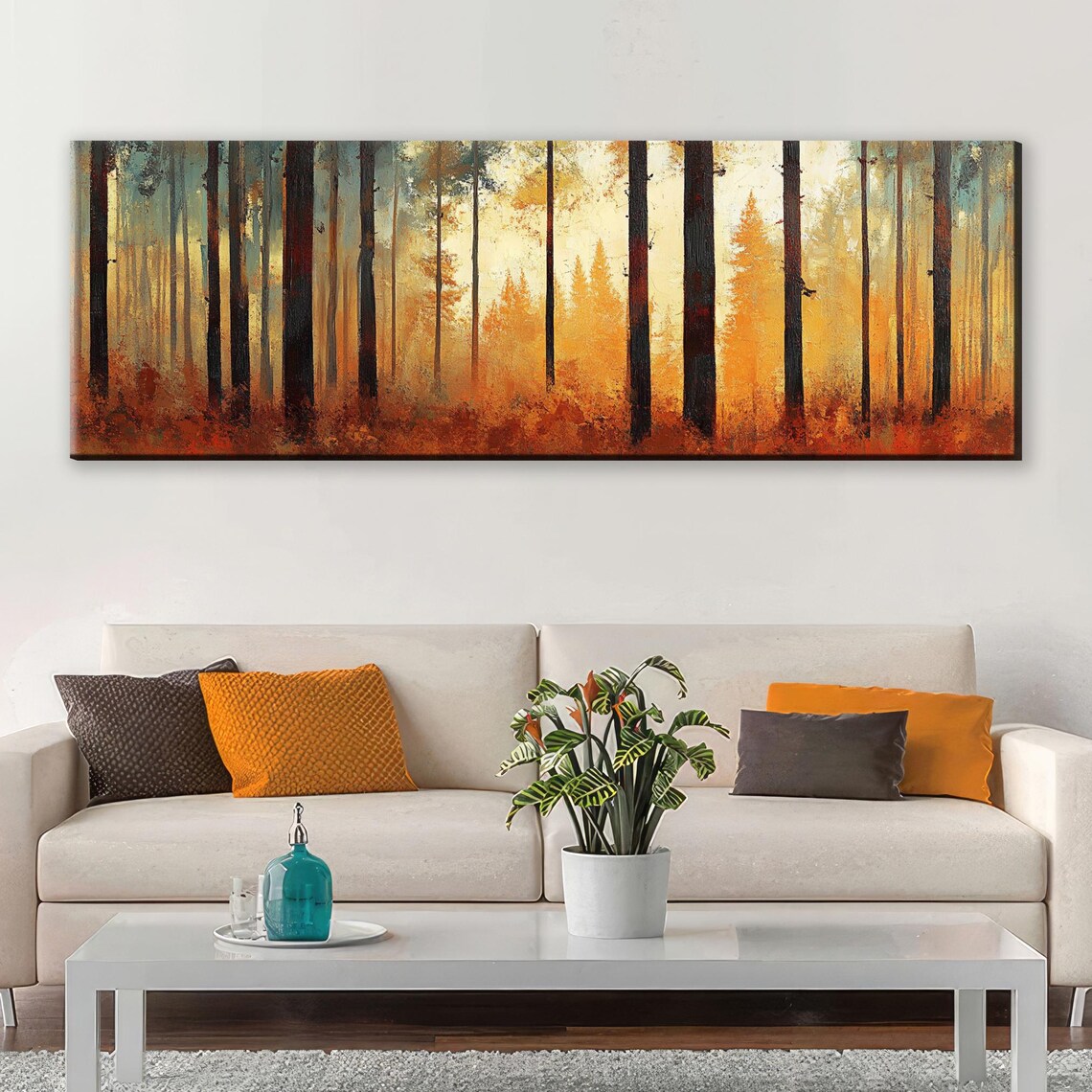 Panoramic Autumn Forest Landscape Wall Art Print - Image 3
