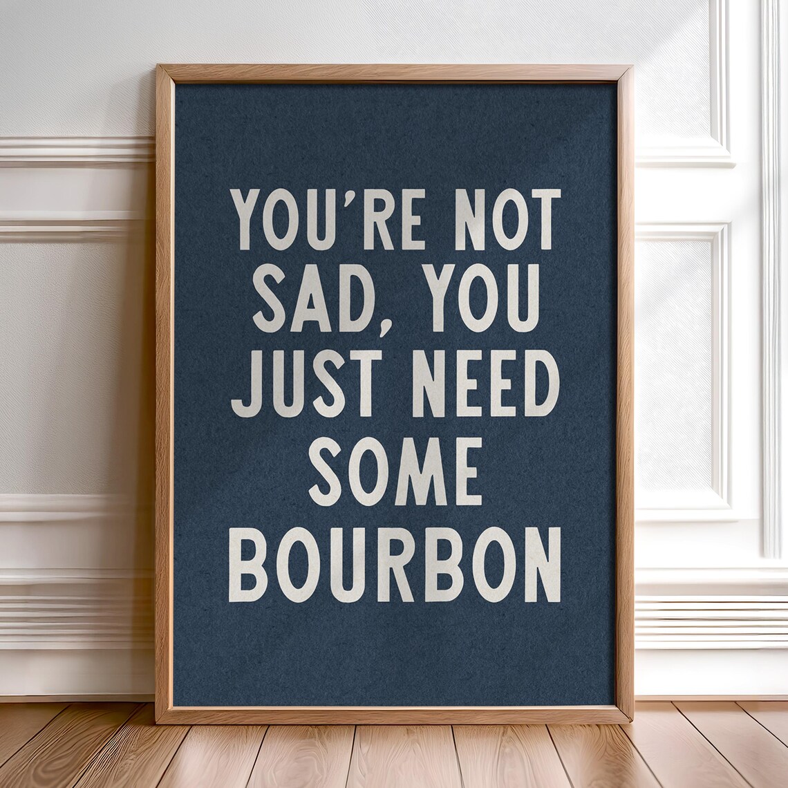 Funny Bourbon Sign - Bar Wall Art Print for Bourbon Lovers