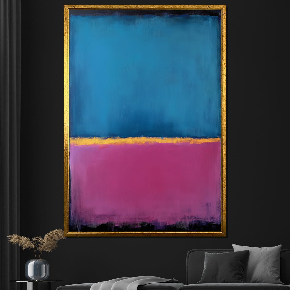 Mark Rothko Blue Pink Yellow Vivid Color Field Abstract Print