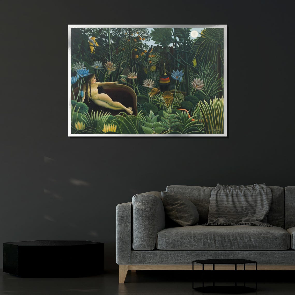 Henri Rousseau The Dream Jungle Night Nude Lions Moonlit Poster - Image 4