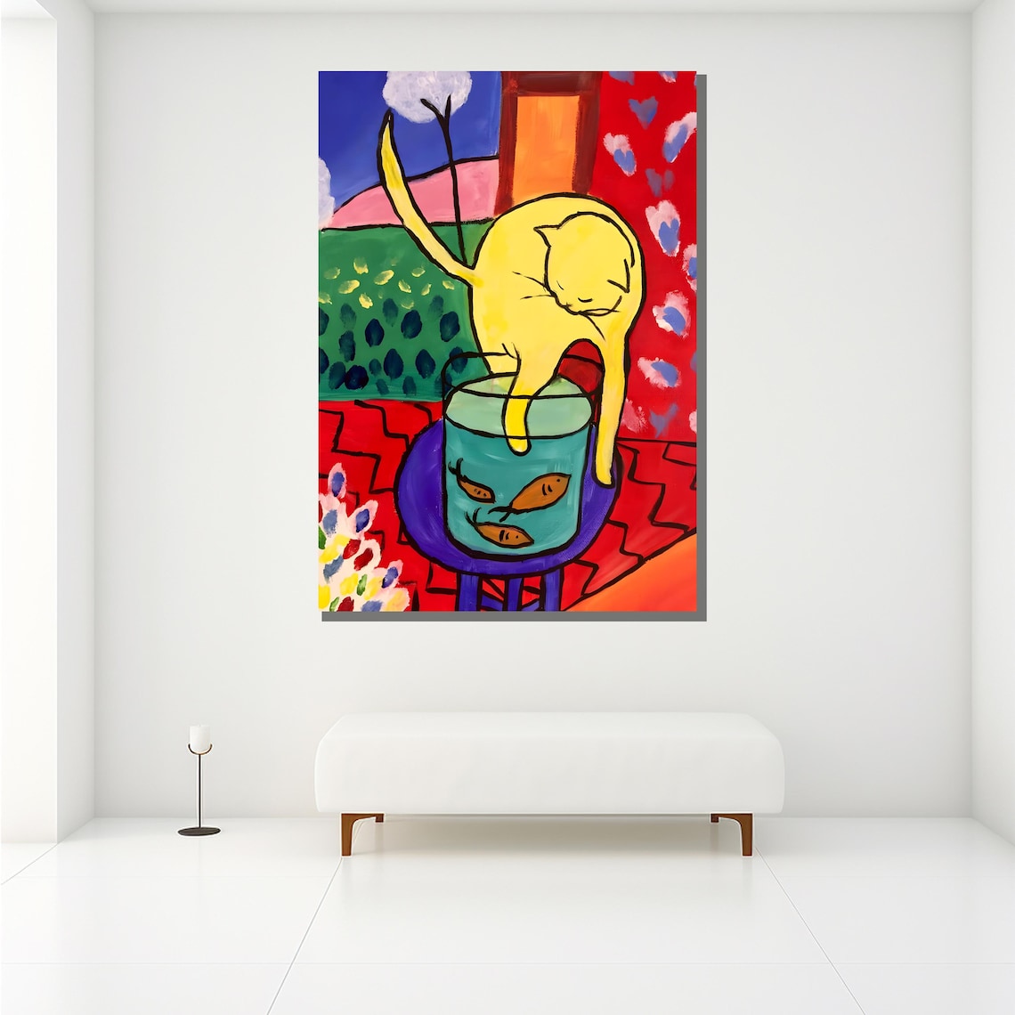 Henri Matisse The Cat With Red Fish Yellow Cat Goldfish Bowl Poster - Image 2