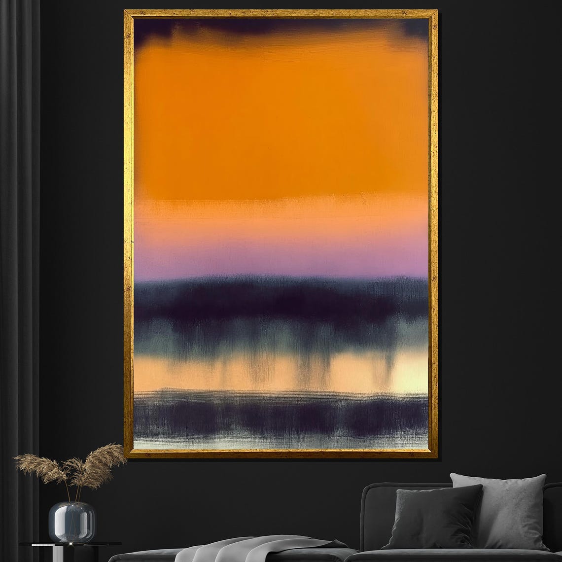 Mark Rothko Burning Orange Purple Sunset Color Field Abstract Print