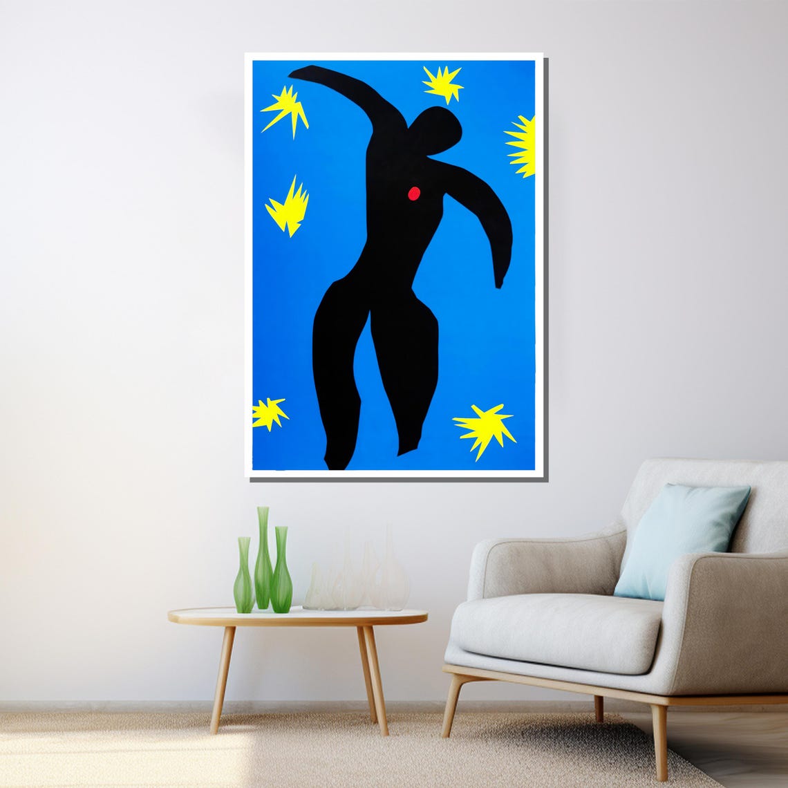 Henri Matisse Icarus Painting Modern Art Abstract Wall Decor Cut Out Artwork Classic Masterpiece Gift - Image 3