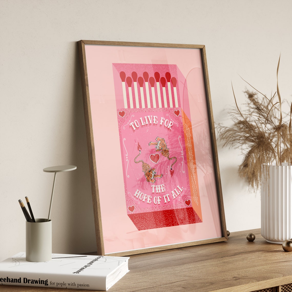 Taylor Swift August Lyric Pink Tiger Matchbox Love Quote Poster - Image 3