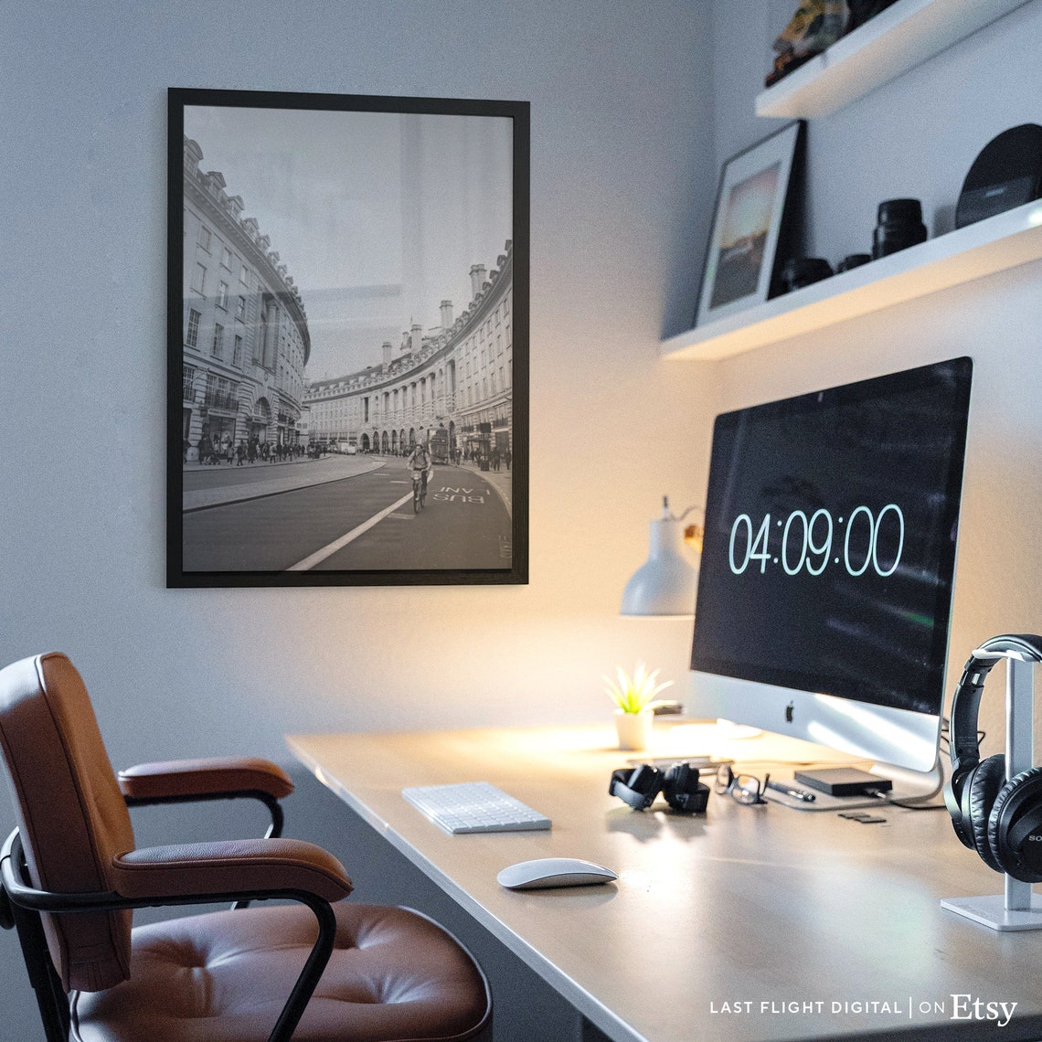 London Print Uk Poster England Poster London Poster United Kingdom Art London Cityscape Downtown Black White Photo Uk Print - Image 2