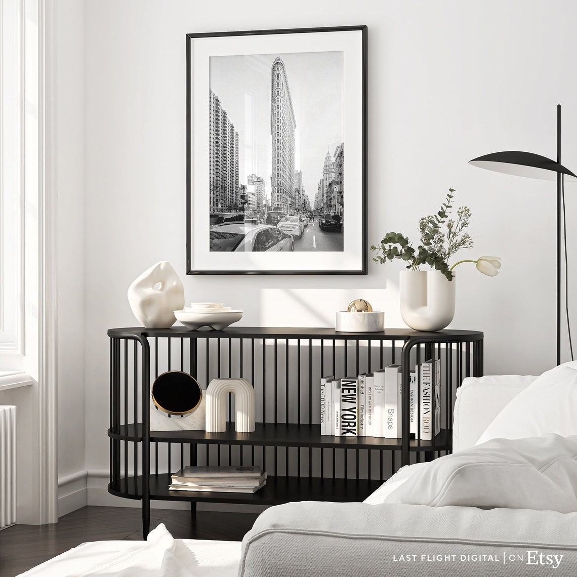 New York Flatiron Building Manhattan Street Taxi Scene Poster - Image 5
