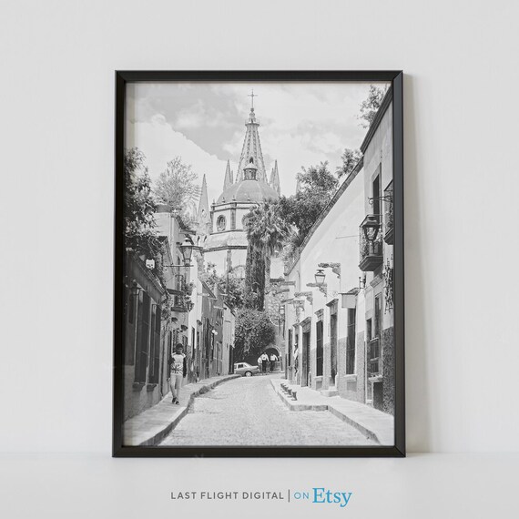 San Miguel de Allende Aldama Street Church Spires Mexico Poster
