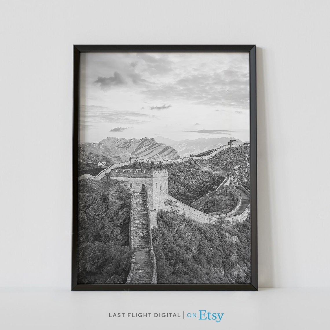 China Great Wall Watchtower Mountain Ridge Ancient Wonder Poster