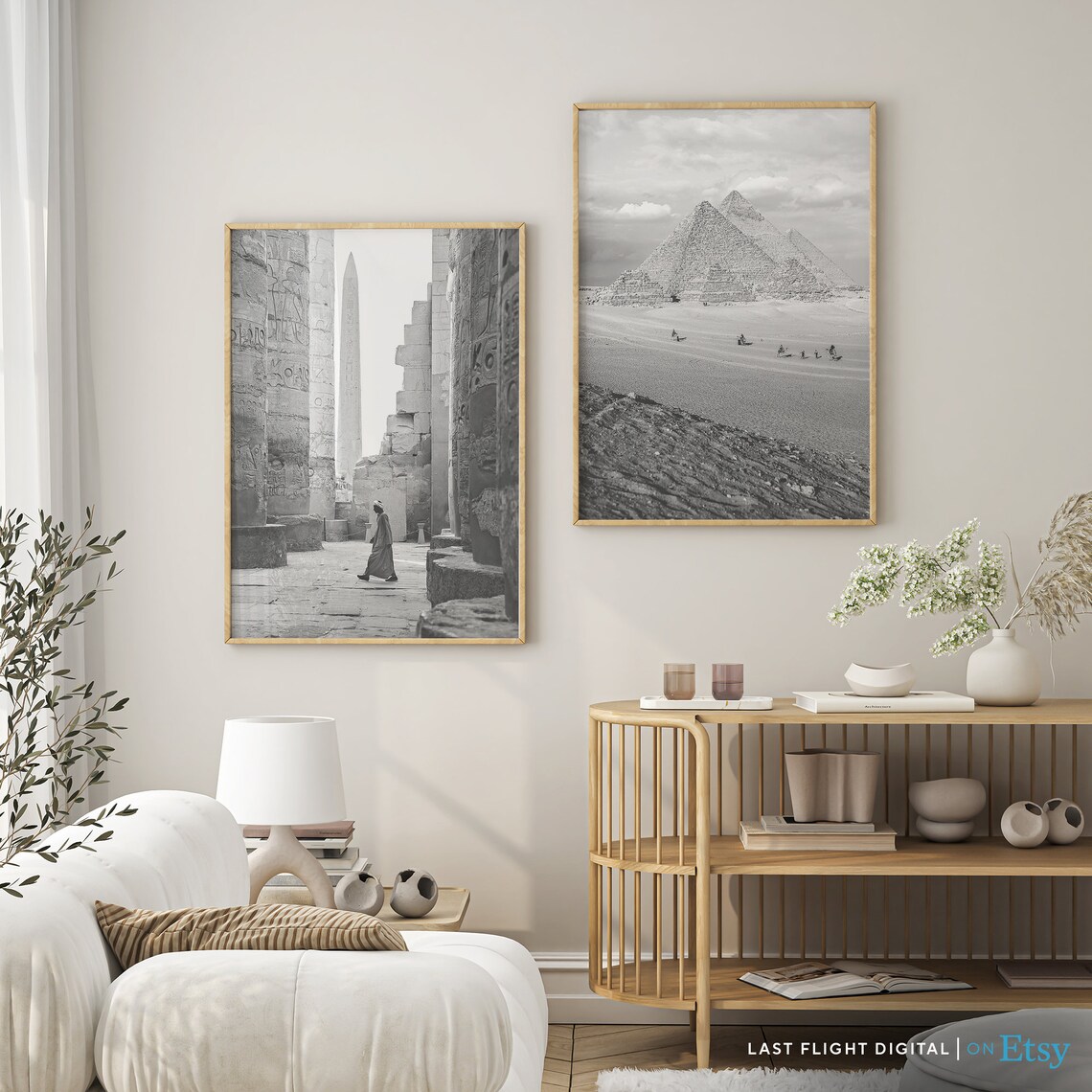 Egypt Poster, Cairo and Giza Pyramids Travel Poster - Image 2
