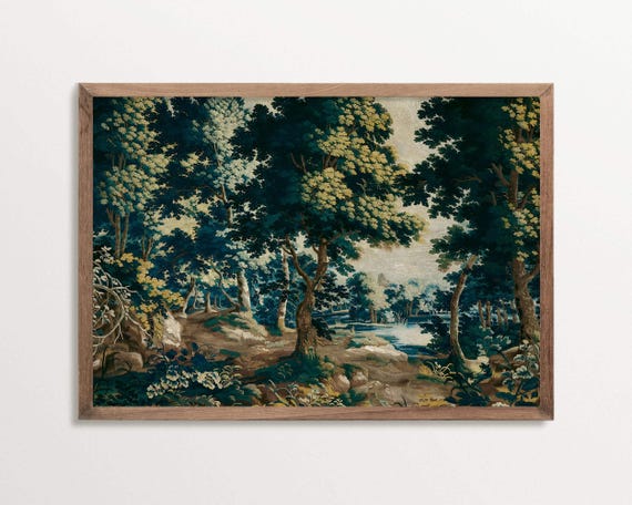 Verdure Landscape Vintage Scenic Wall Art Print