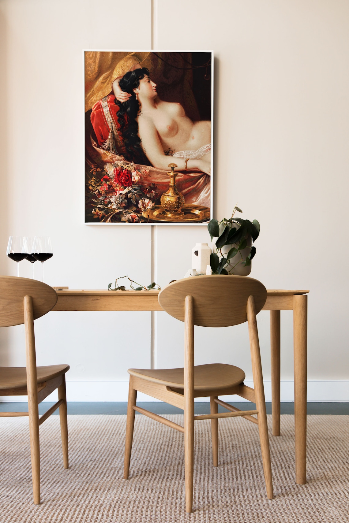 Woman Portrait Painting, Eclectic Wall Art Print - Image 2