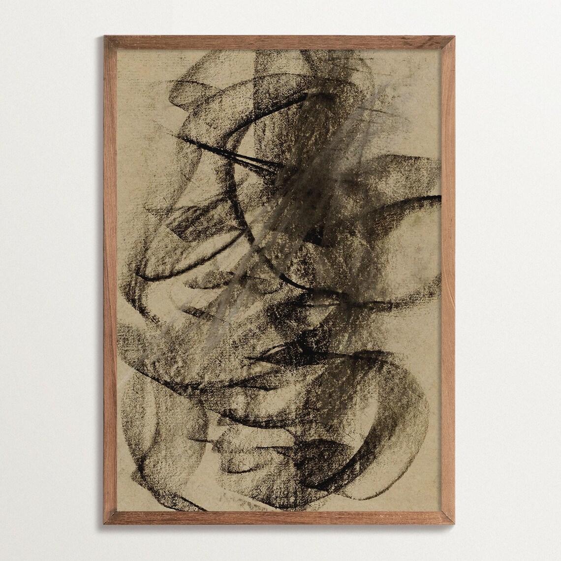 Wabi Sabi Abstract, Japandi Sketch Art Print