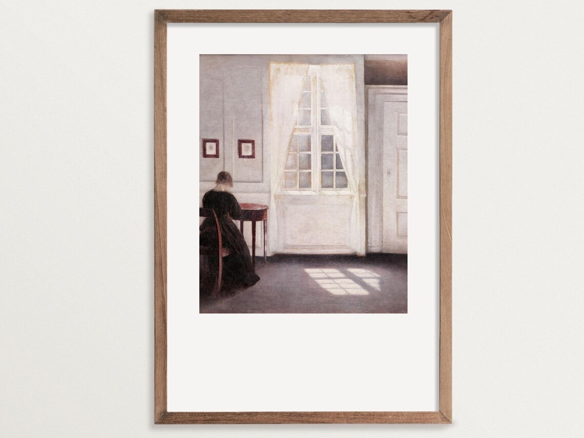 Vilhelm Hammershoi Interior Szene, Light Academia