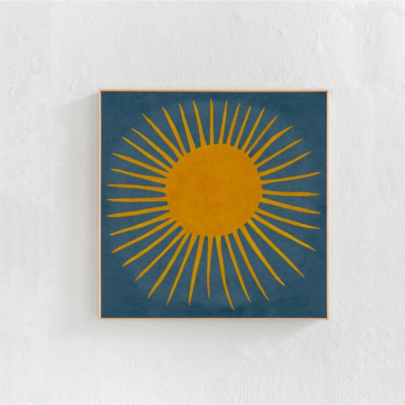 Sun Art Print for Kids Room, Nursery Playroom Decor