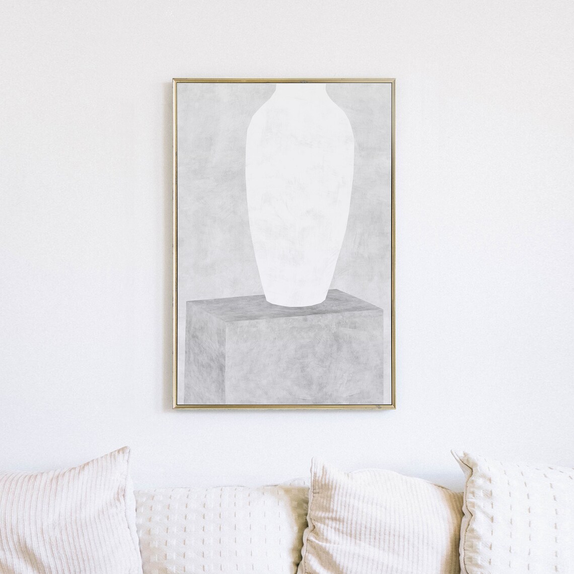 White Vase, Minimalist Contemporary Poster - Image 3