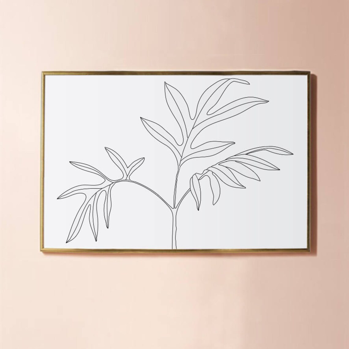 Botanical Leaf Art, Minimalist Black And White Print - Image 3