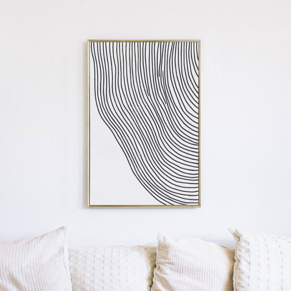Modern Abstract Line Art, Poster Print - Image 2