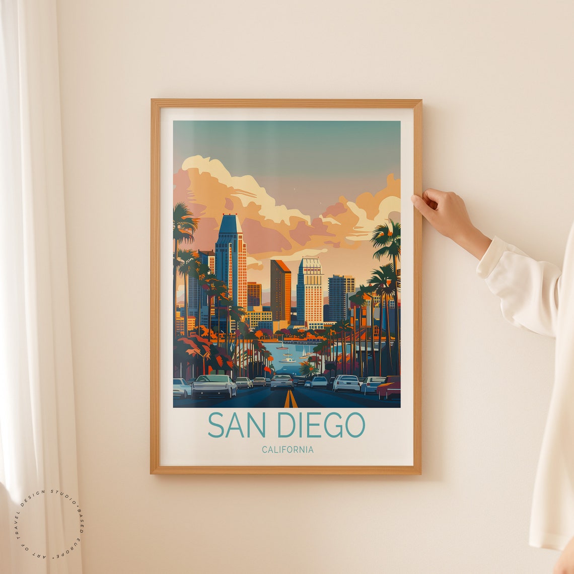 San Diego Travel Poster California Wall Art San Diego California Print Custom Travel Poster Birthday Gifts Home Decor - Image 2