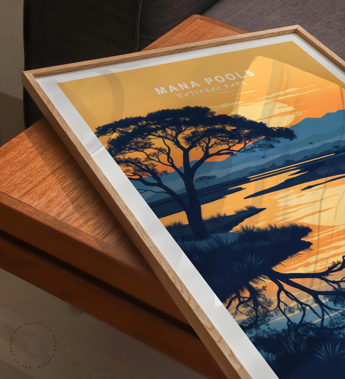 Mana Pools National Park Sunset River Acacia Tree Safari Poster - Image 6