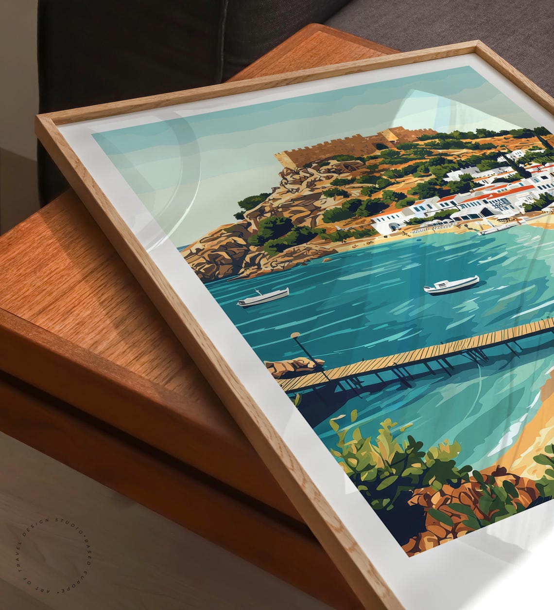 Lindos Greece Travel Poster, Rhodes Home Decor - Image 7