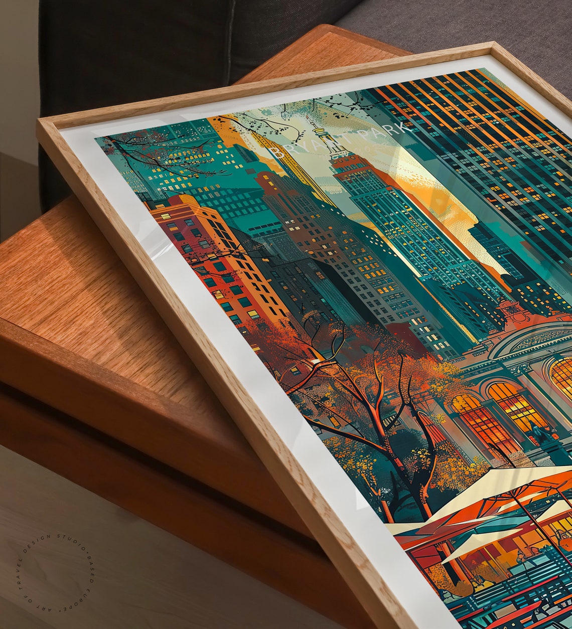 Bryant Park New York City Dusk Skyline Rooftop Terrace Print - Image 3