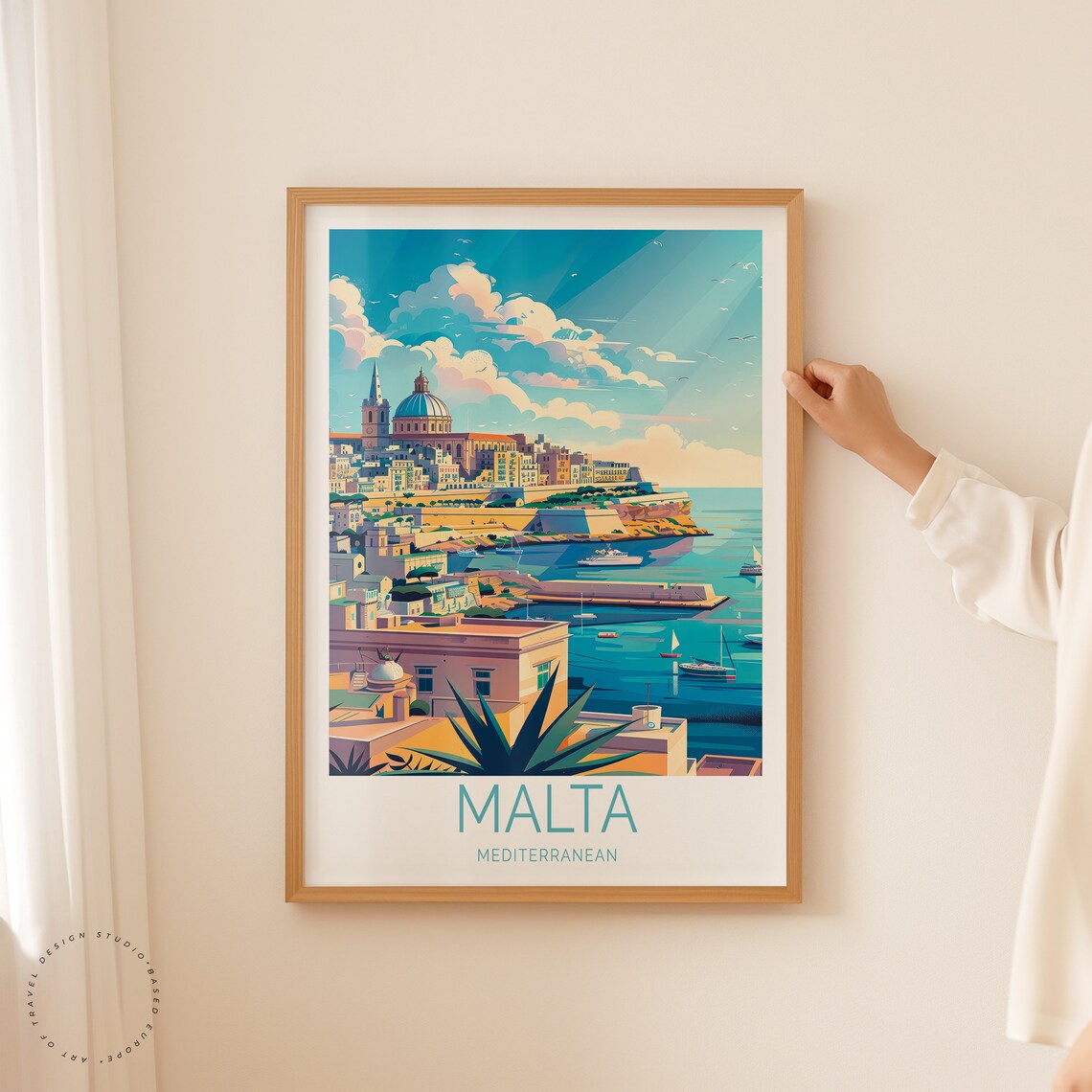 Malta Travel Poster, Mediterranean Europe Art Print - Image 2