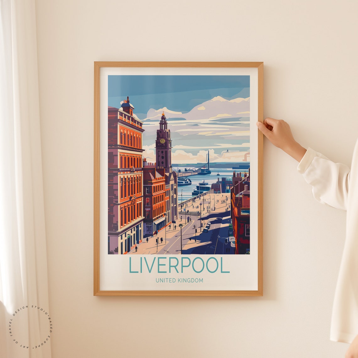 Liverpool Travel Poster Liverpool Uk Wall Art Liverpool Vintage Print Personalised Travel Poster Birthday Gifts - Image 2
