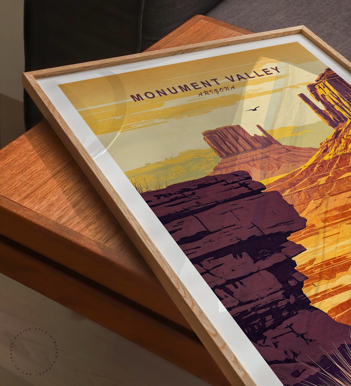 Monument Valley Arizona Red Rock Buttes Golden Desert Poster - Image 3