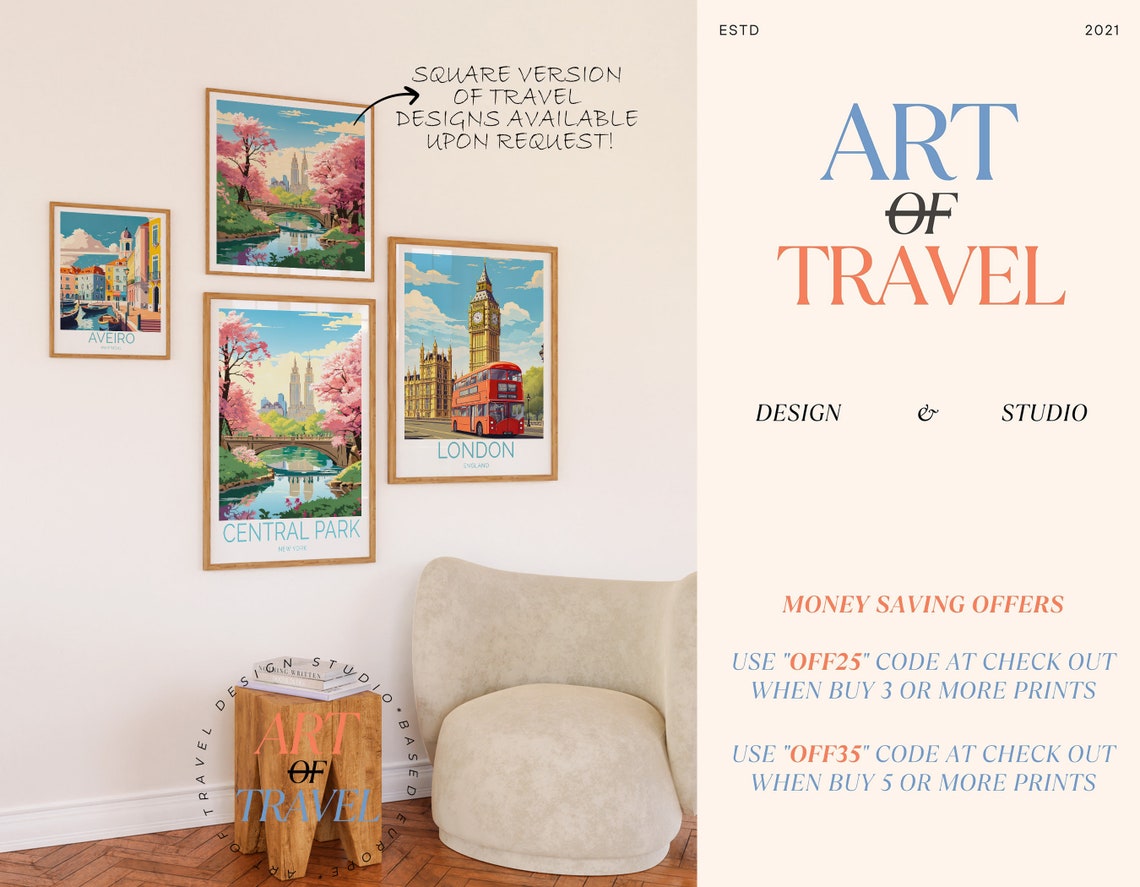 Aveiro Travel Poster Portugal Wall Art Aveiro Portugal Print Wedding Present Birthday Gifts Personalised Travel Poster - Image 2