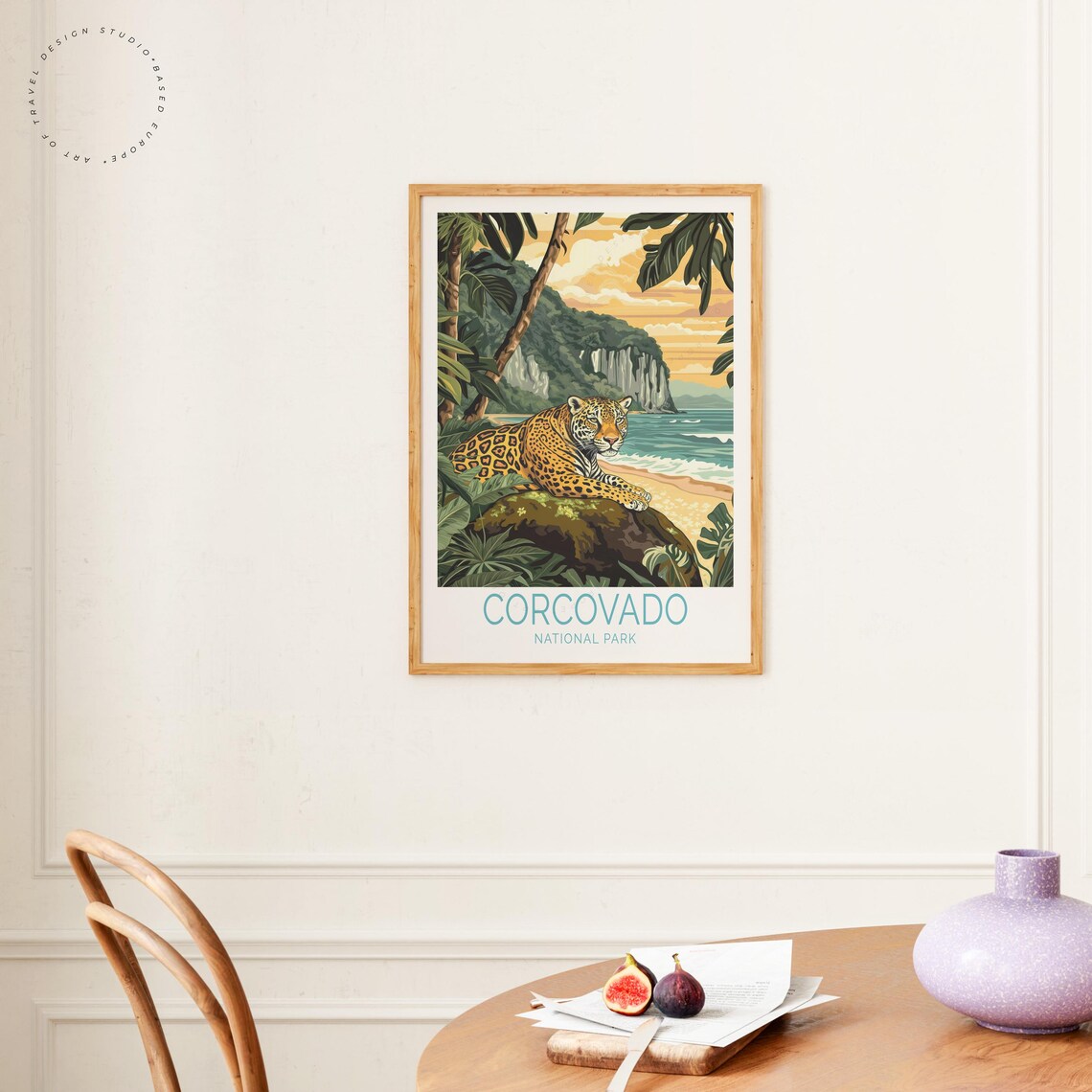 Corcovado National Park Costa Rica Jaguar Beach Jungle Travel Poster - Image 4