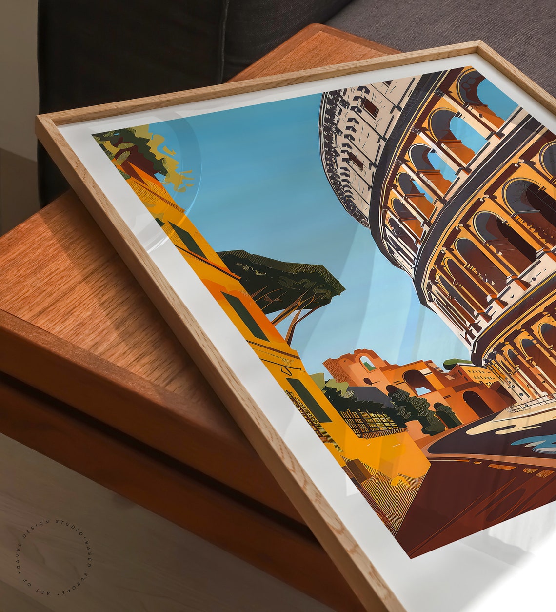 Rome Italy Colosseum Close Up Ancient Landmark Travel Poster - Image 3