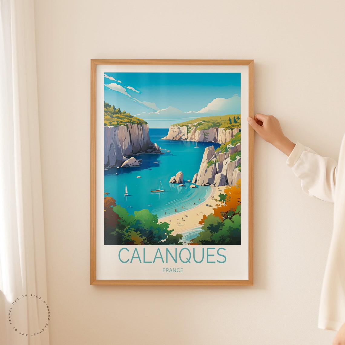 Calanques France Travel Poster France Wall Art Calanques Print Home Decor Personalised Travel Poster Birthday Gifts - Image 2