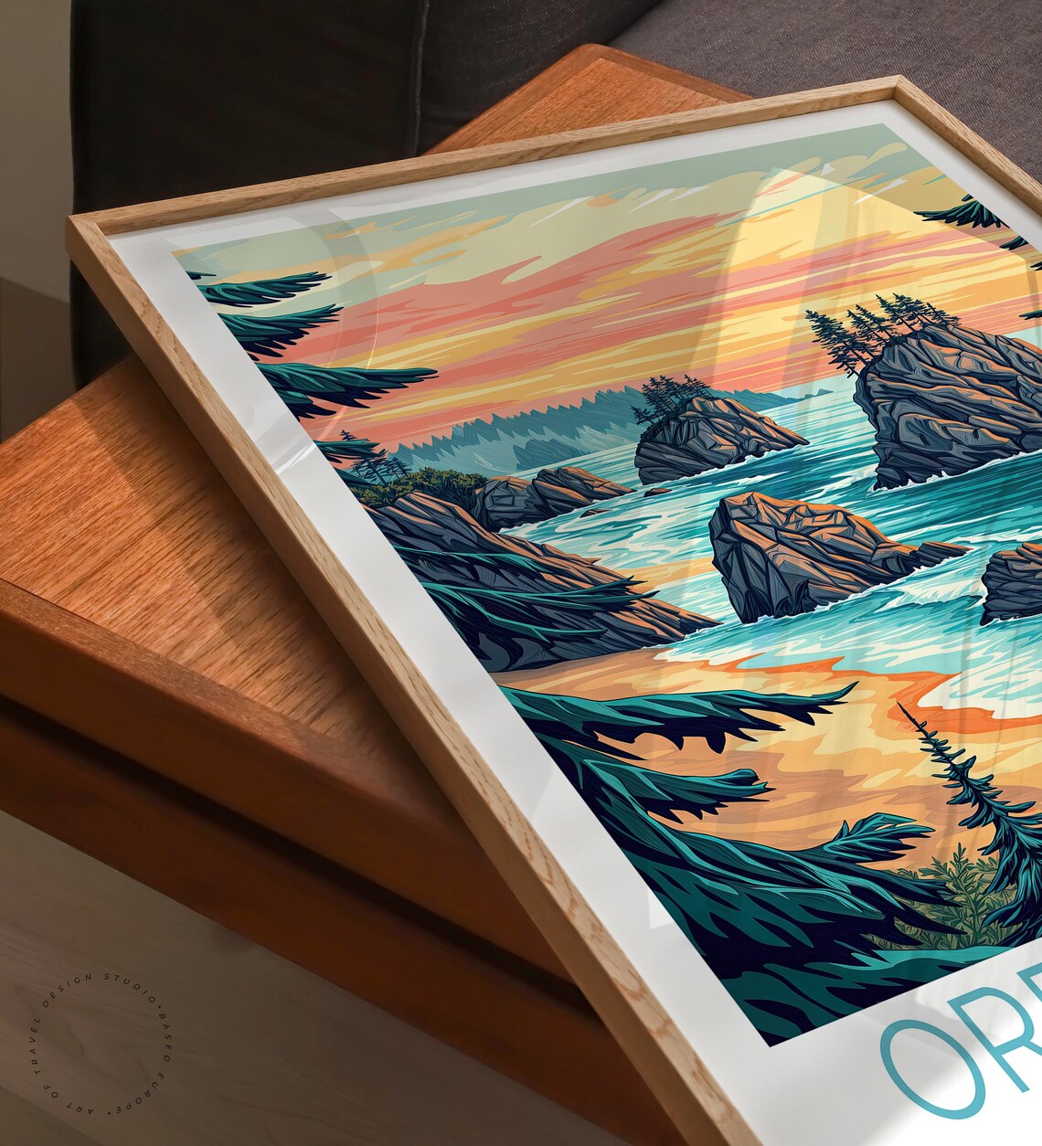 Oregon Coast Travel Poster, Oregon Wall Art Print - Image 3