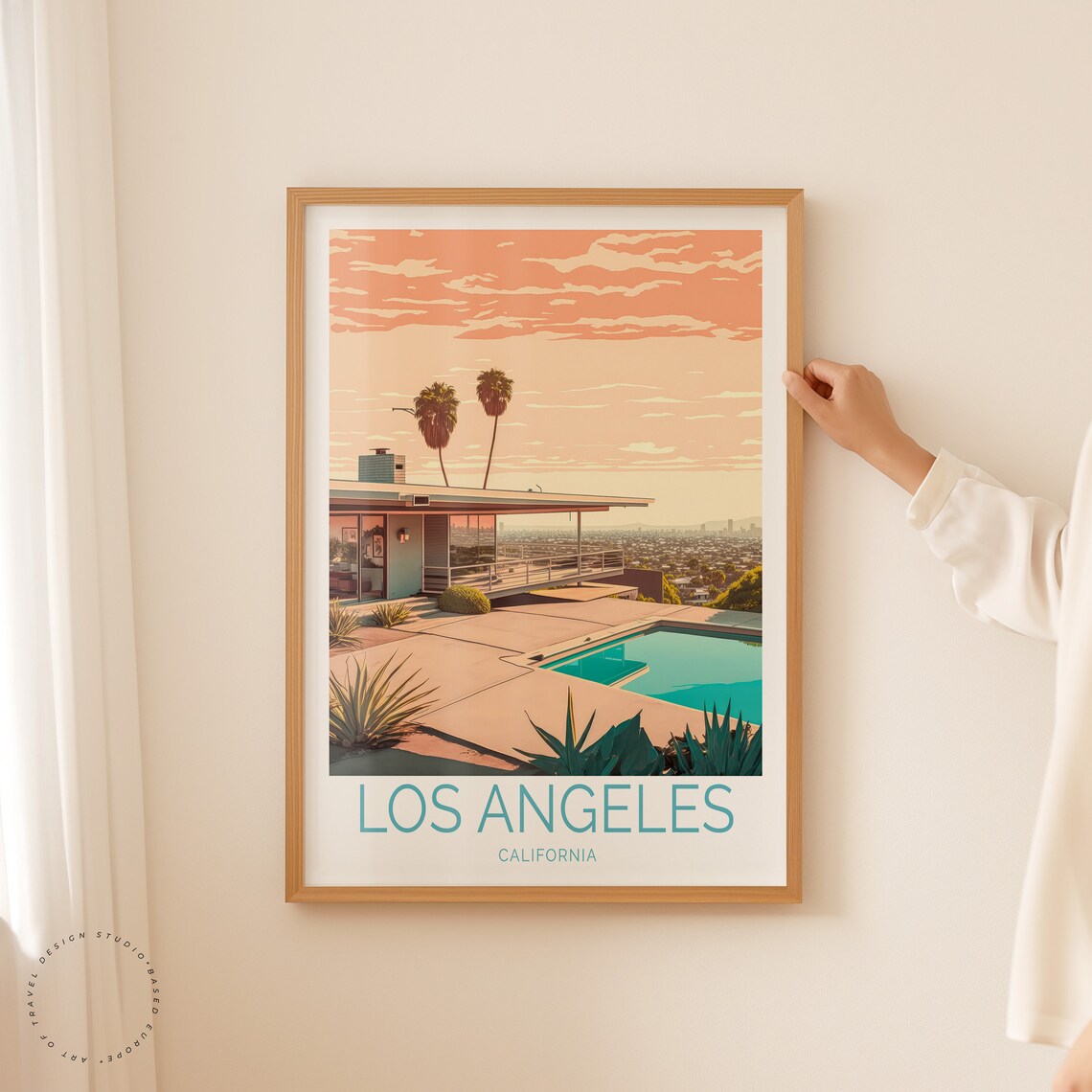 Los Angeles City Travel Poster, California Wall Art - Image 2