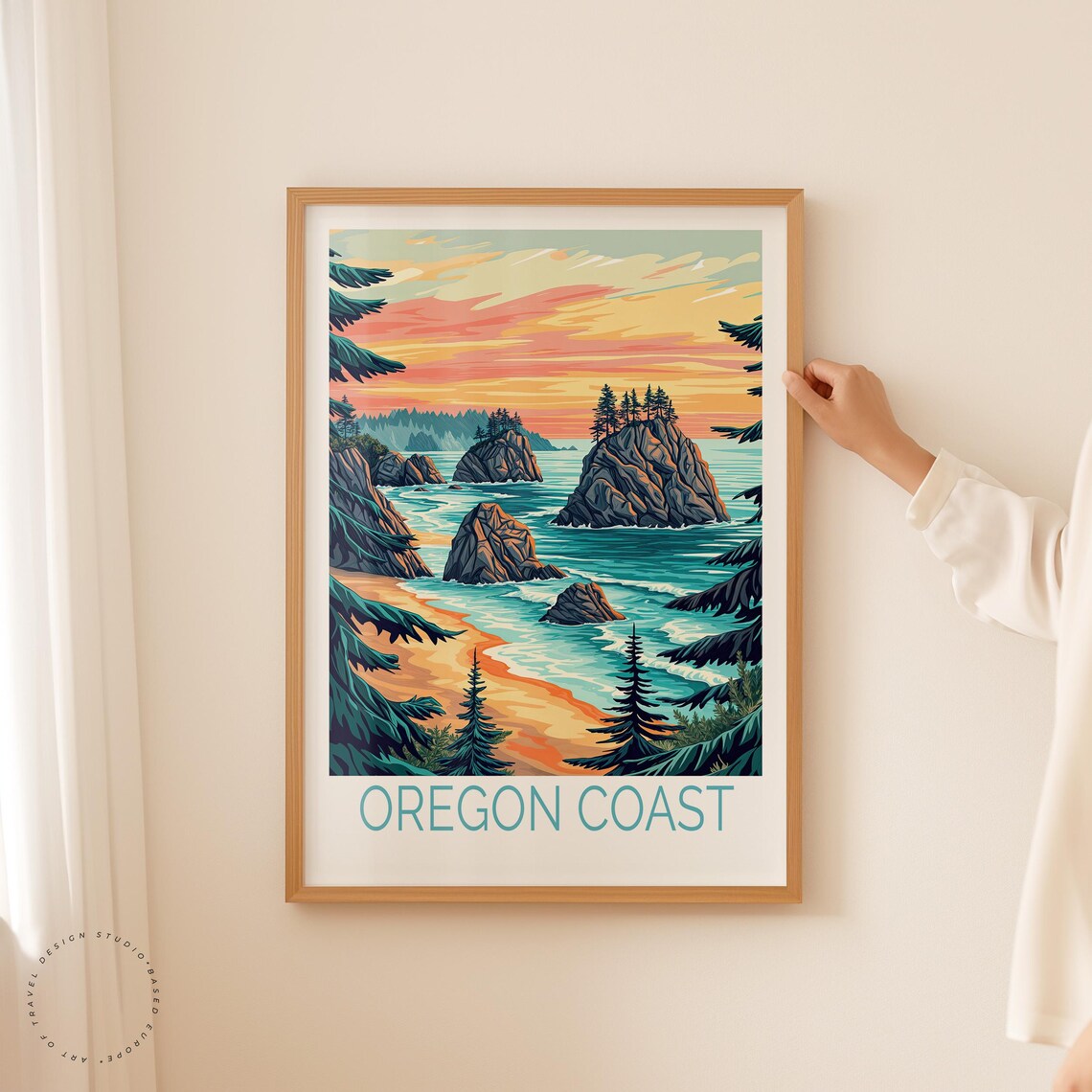 Oregon Coast Travel Poster, Oregon Wall Art Print - Image 2